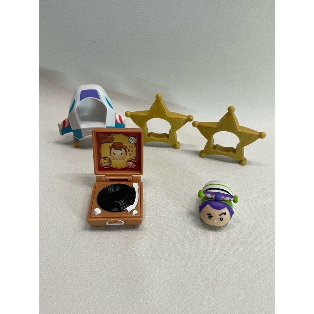 Disney Tsum Tsum Toy Story Accessories Lot 5pc Record Player Buzz Star